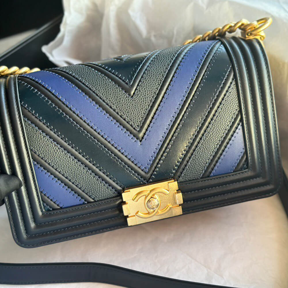 chevron boy Ch**el handbag