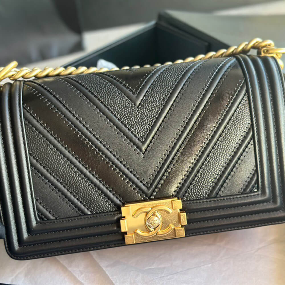chevron boy Ch**el handbag
