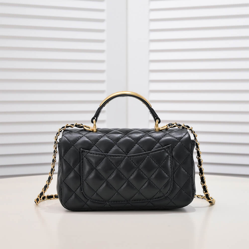 Ch**el mini flap with top handle