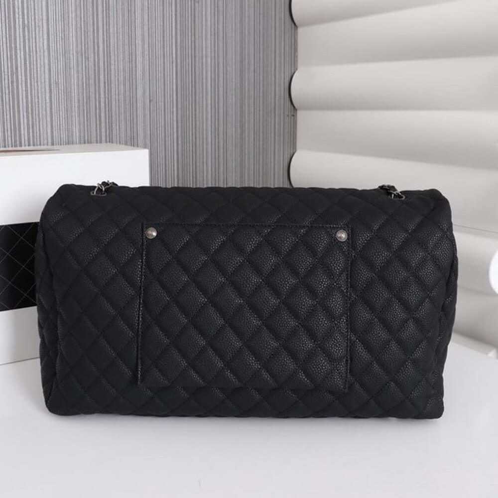 Ch**el travel flap bag black
