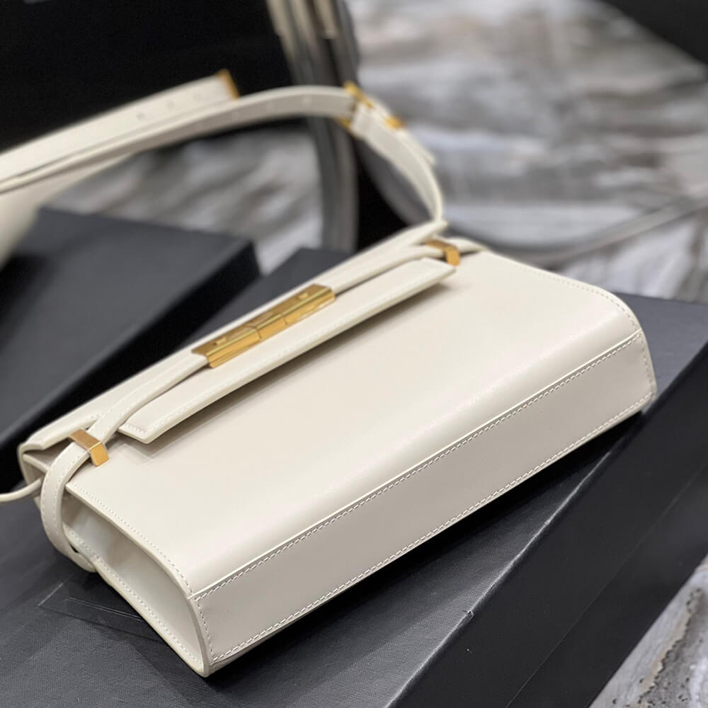 manhattan small shoulder bag in box Sa1nt Lau*nt leather