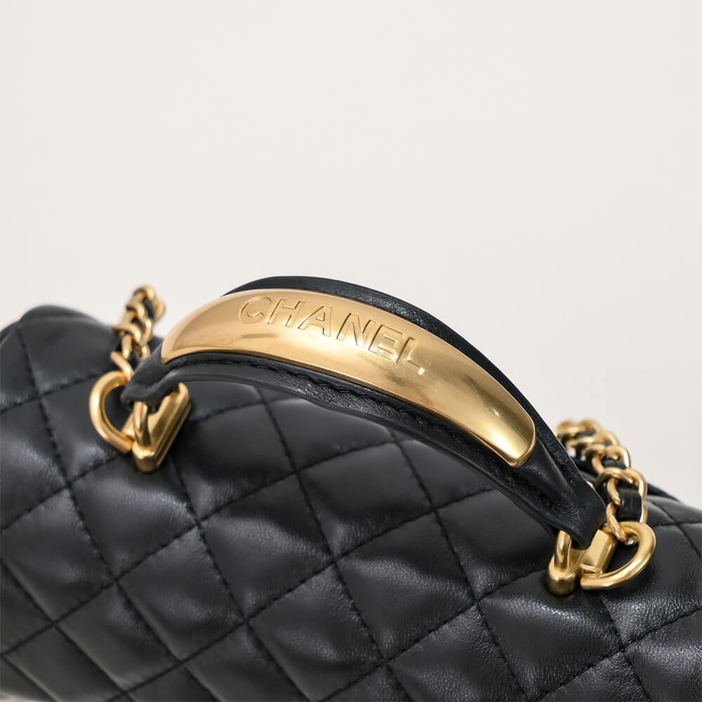 Ch**el mini flap with top handle