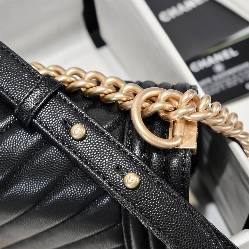 chevron caviar boy Ch**el handbag