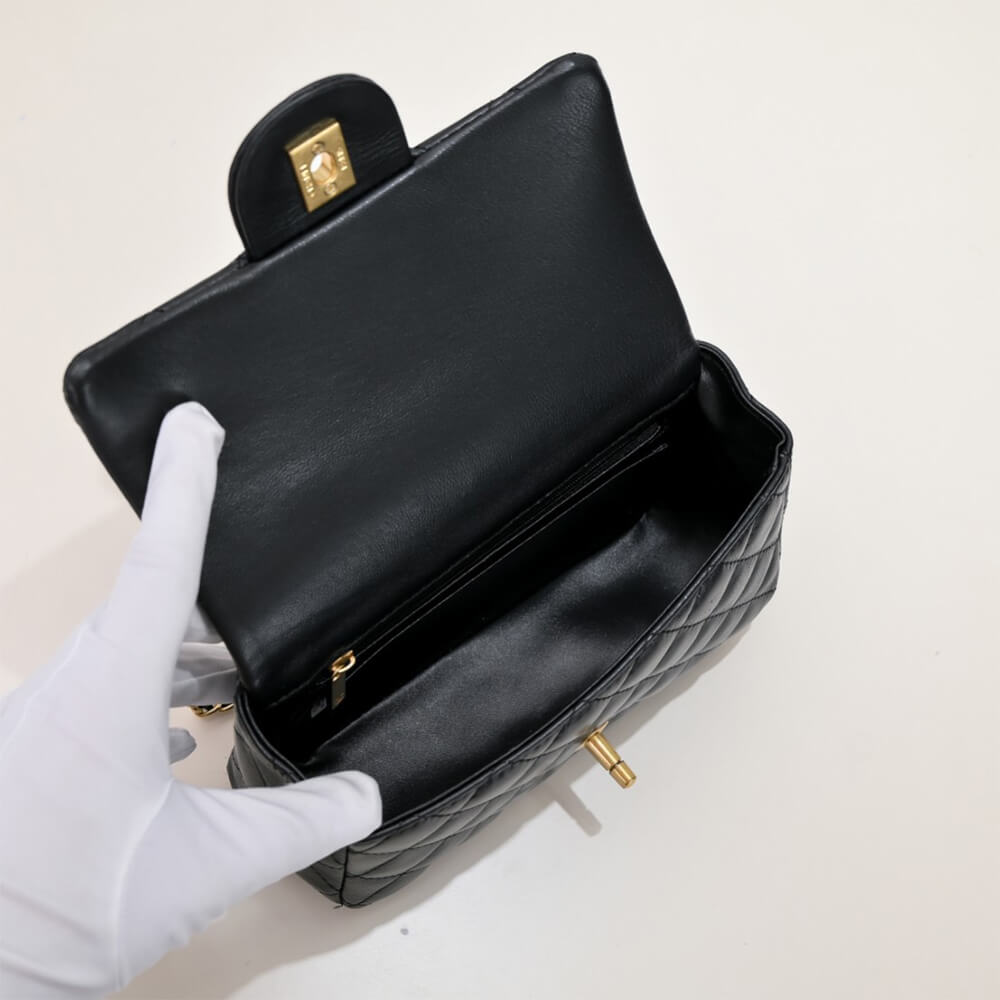 Ch**el mini flap with top handle