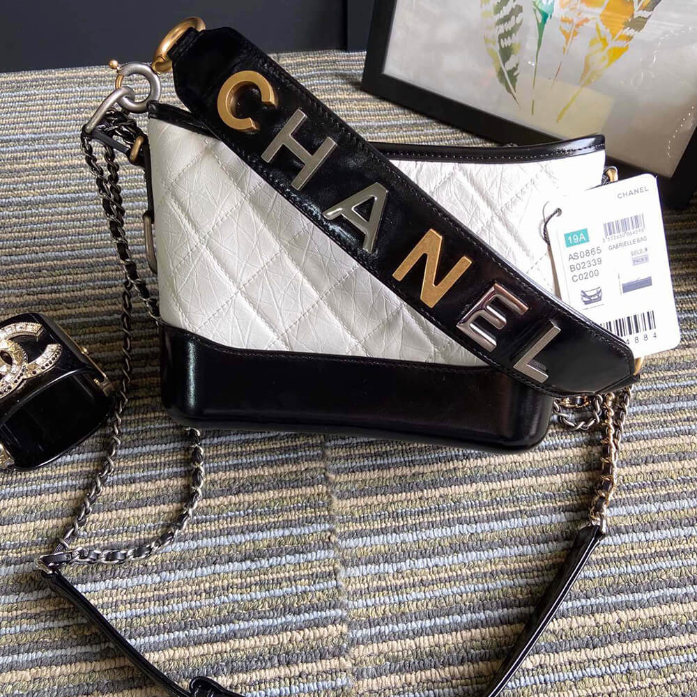 Ch**el calfskin quilted small gabrielle hobo
