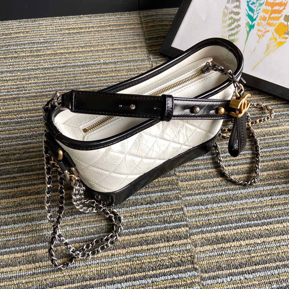 Ch**el calfskin quilted small gabrielle hobo