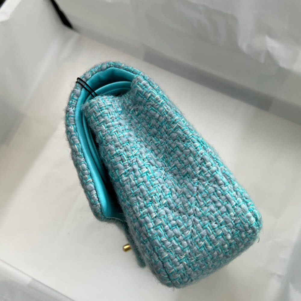 Ch**el tweed medium classic flap bag