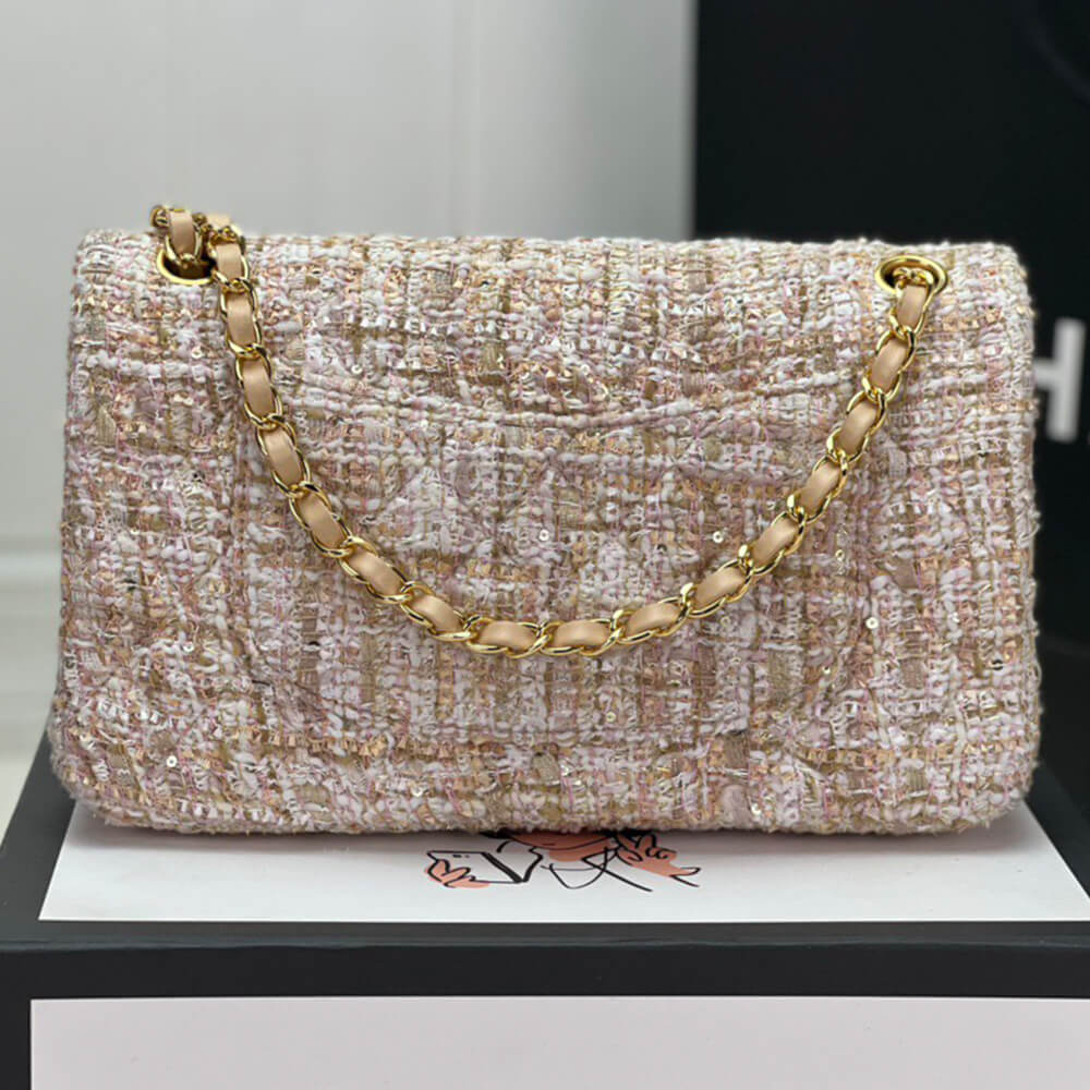 Ch**el tweed medium classic flap bag