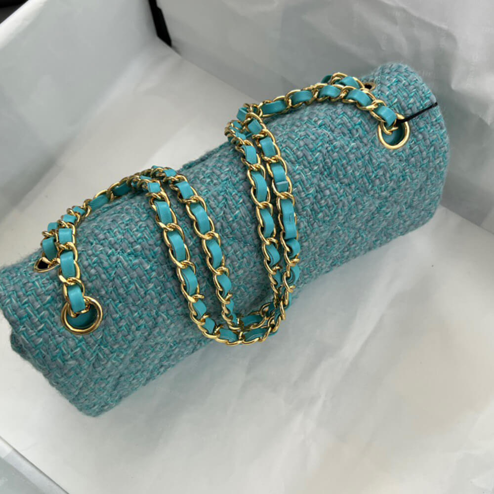 Ch**el tweed medium classic flap bag