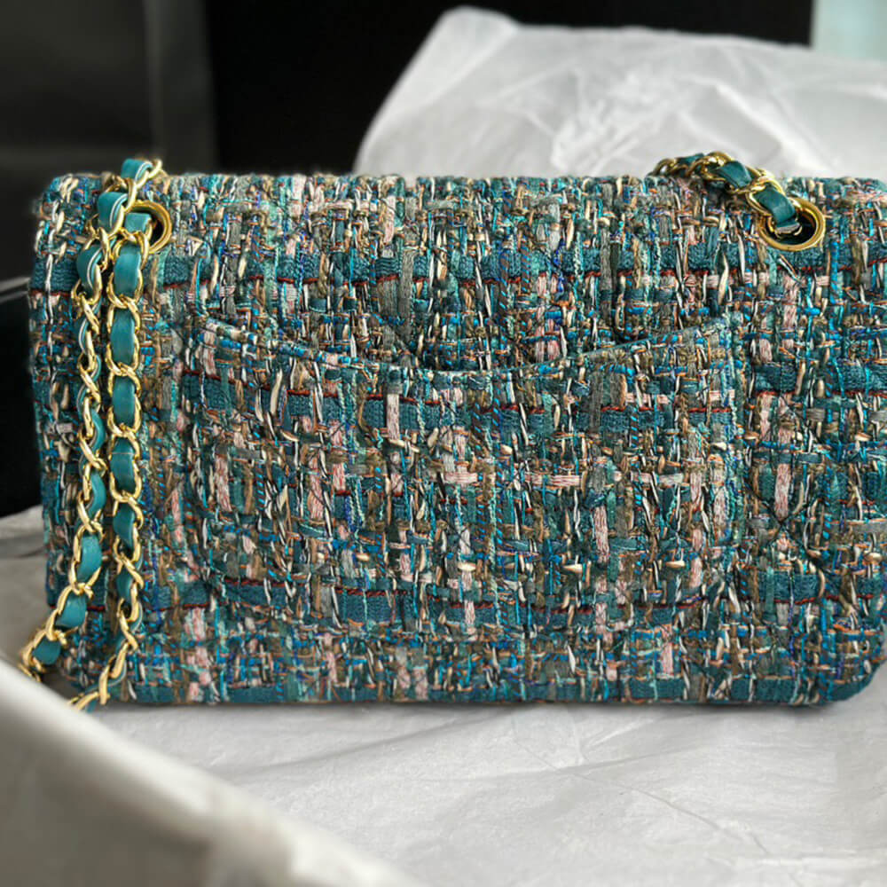 Ch**el tweed medium classic flap bag