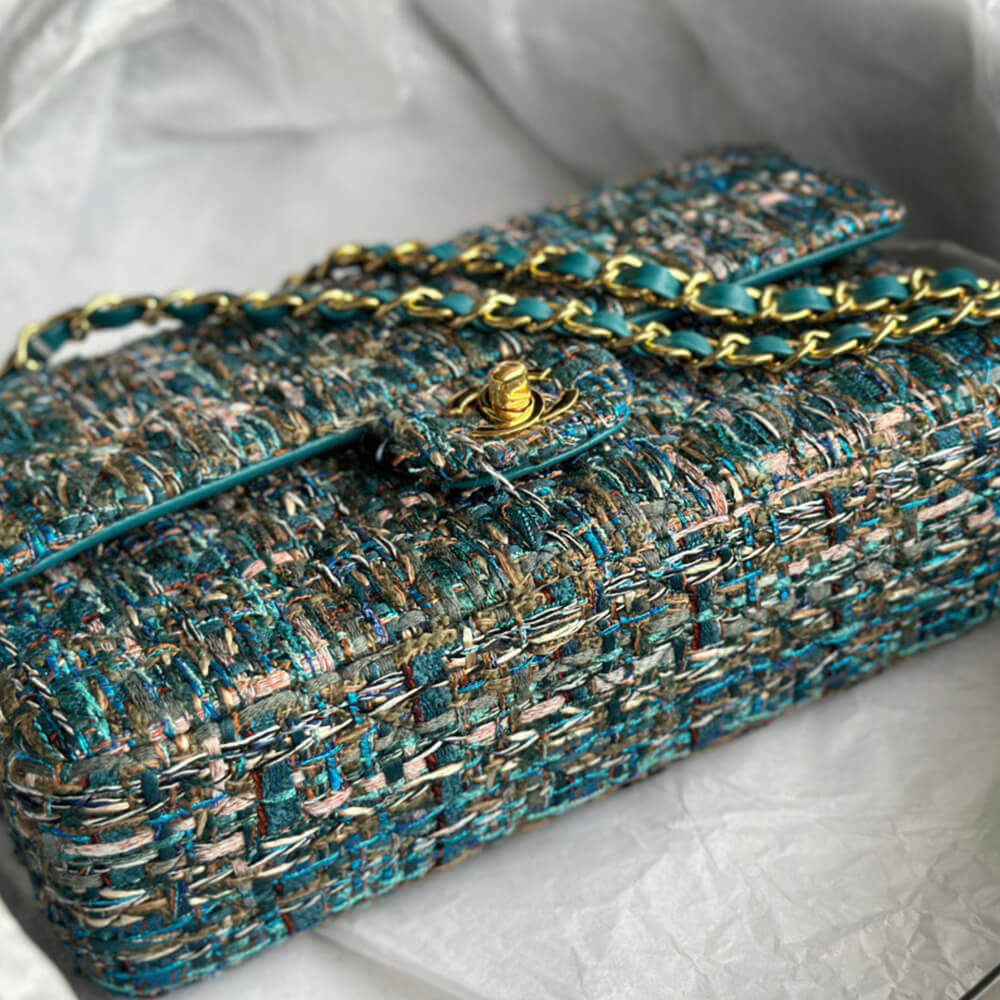 Ch**el tweed medium classic flap bag