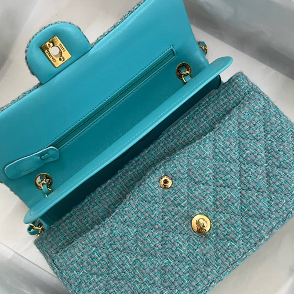 Ch**el tweed medium classic flap bag