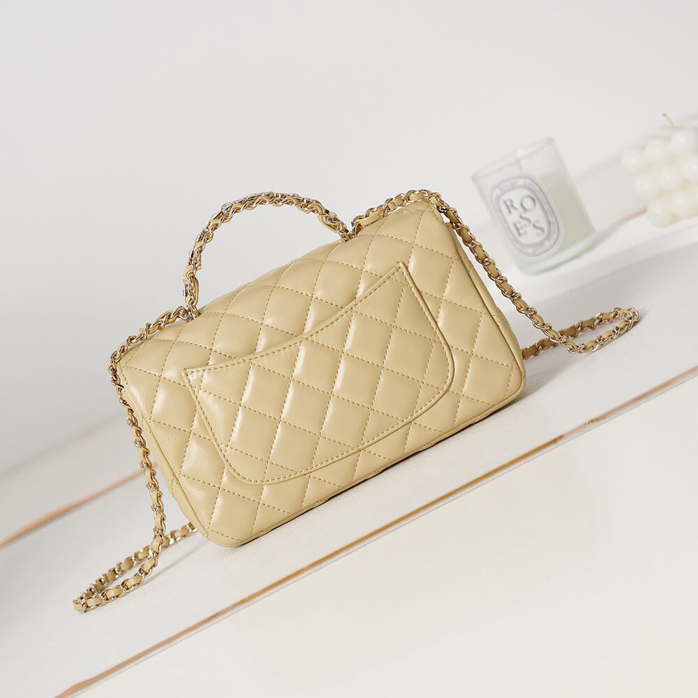 Ch**el mini flap with top handle