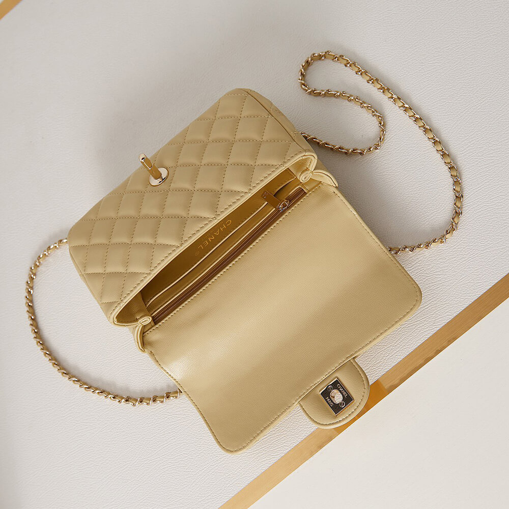 Ch**el mini flap with top handle