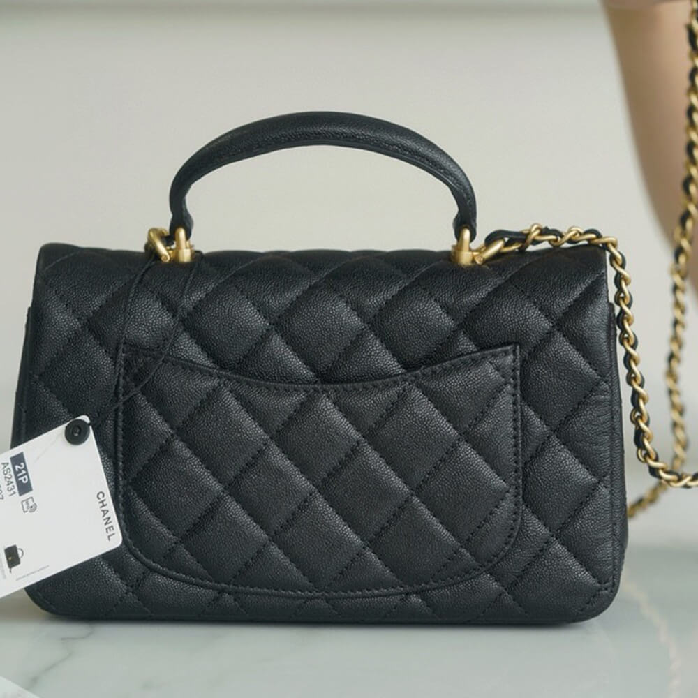 Ch**el mini flap with top handle(high-end grade)