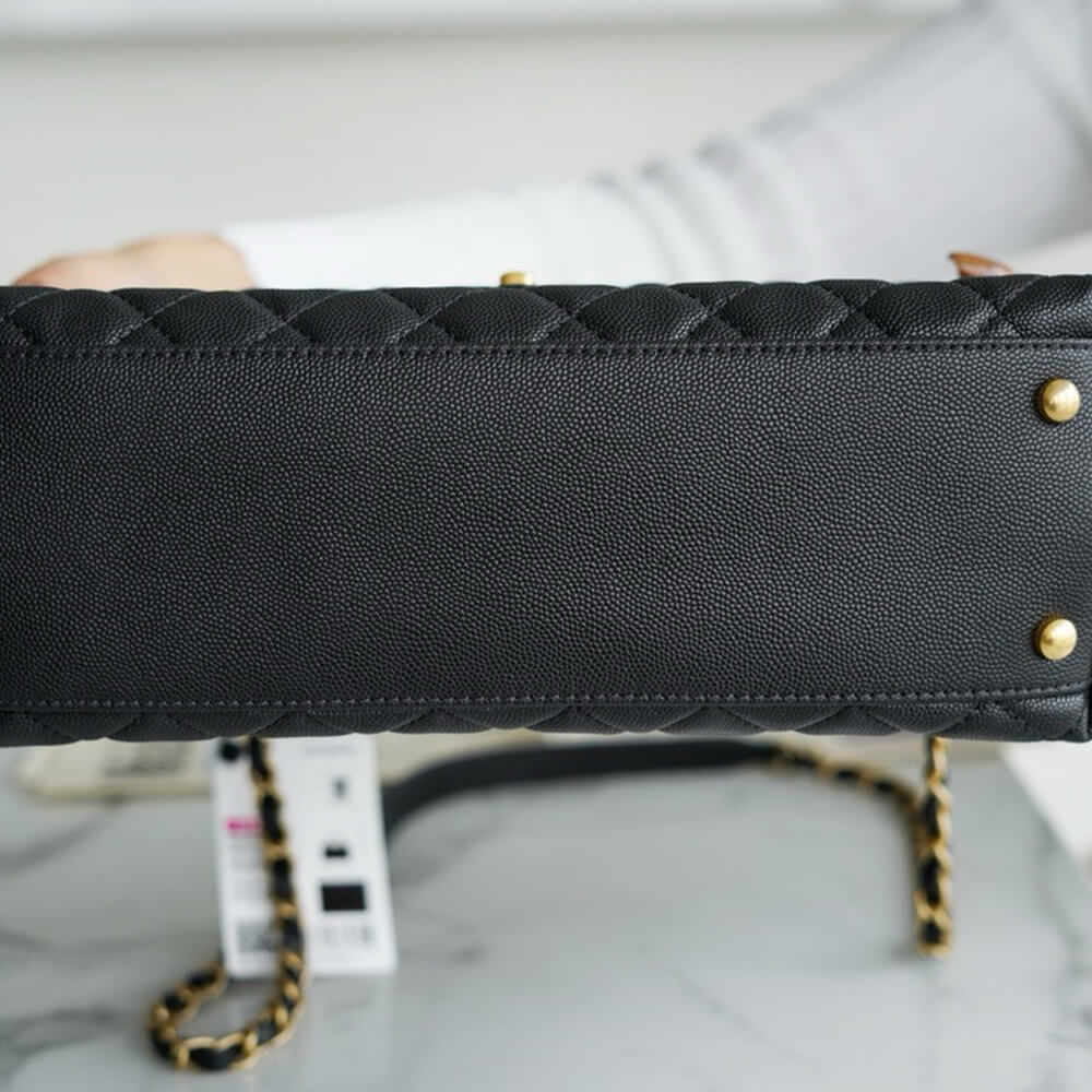 Ch**el large flap bag with top handle(high-end grade)