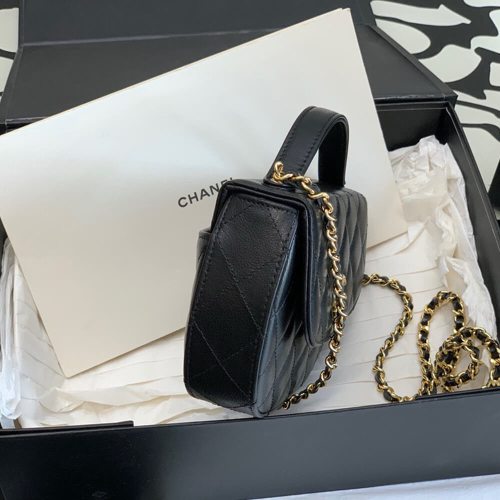 Ch**el mini flap with handle(high-end grade)
