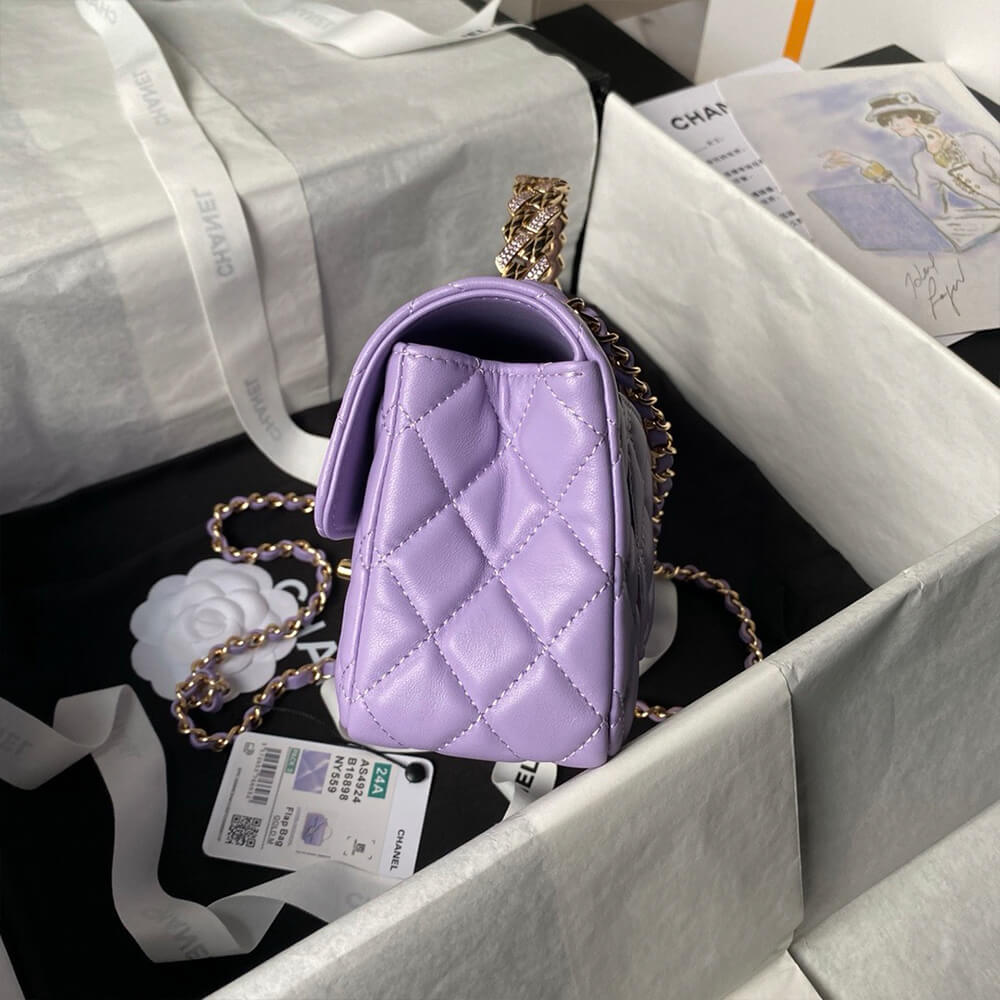 Ch**el mini flap bag with top handle