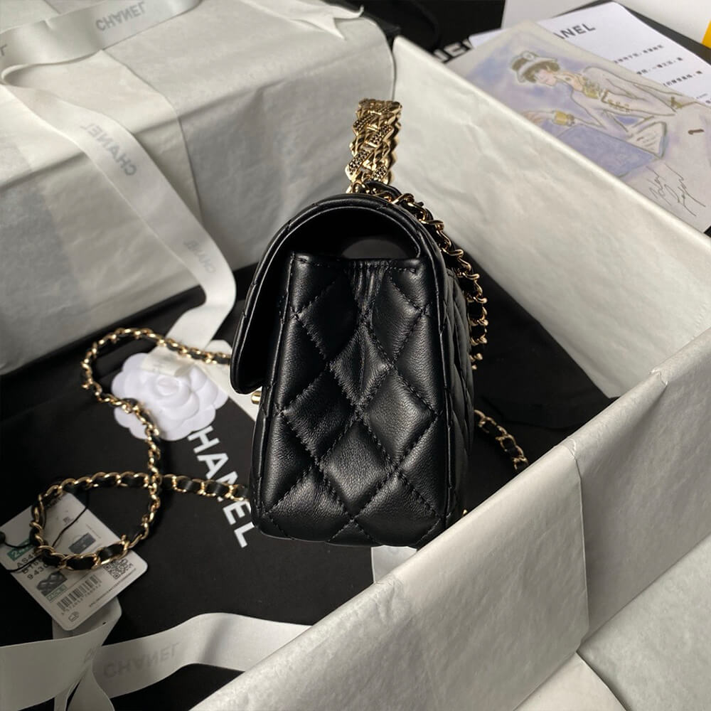 Ch**el mini flap bag with top handle