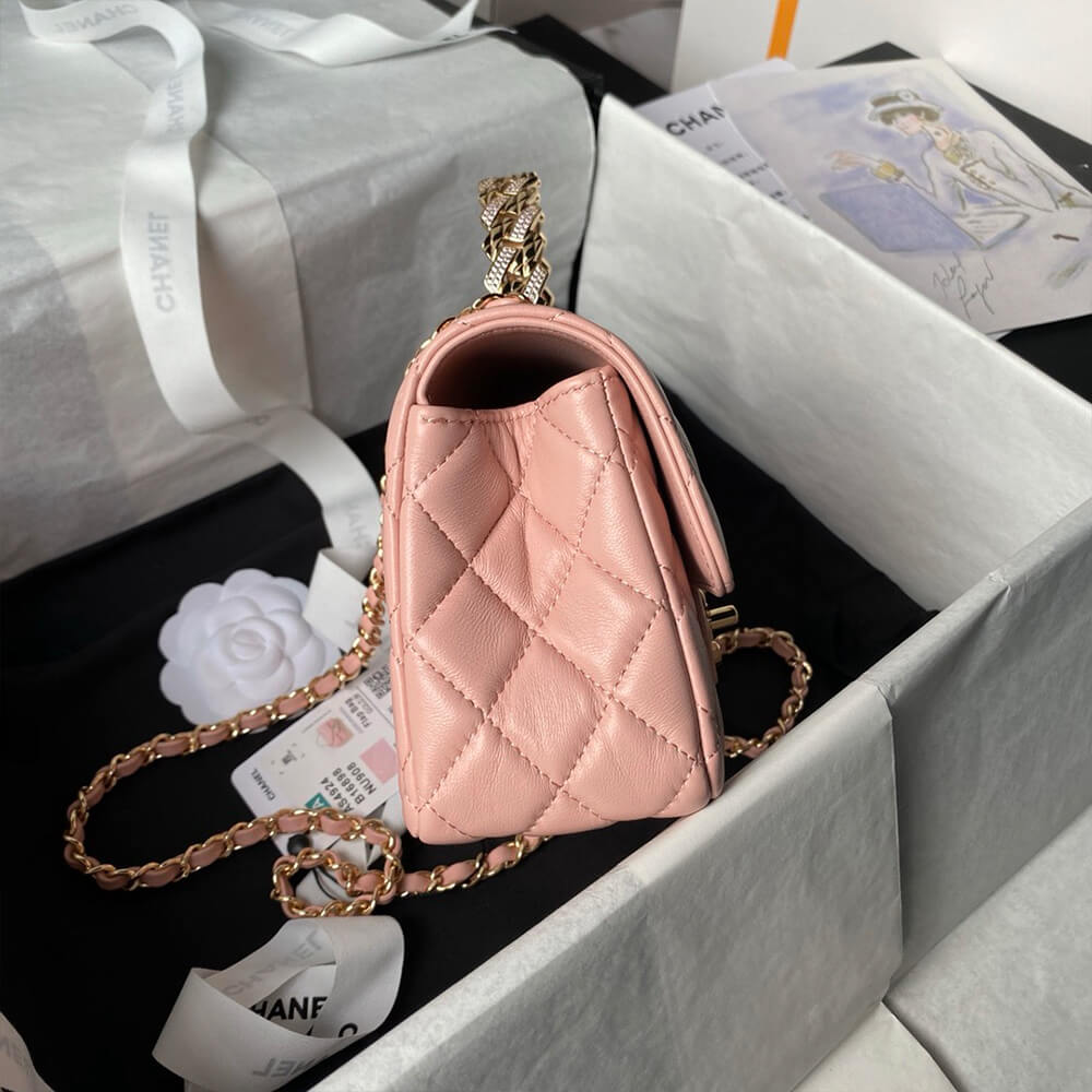 Ch**el mini flap bag with top handle