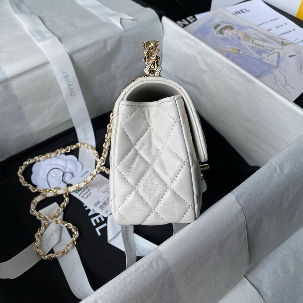 Ch**el mini flap bag with top handle