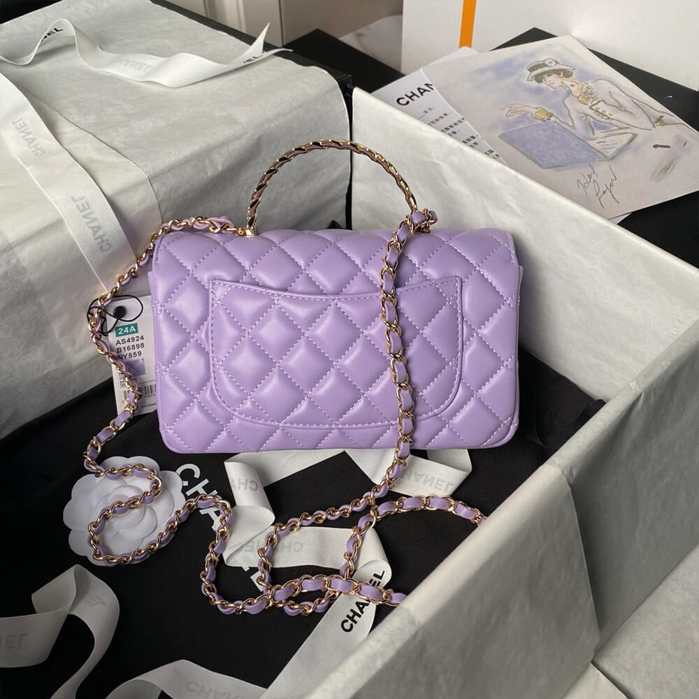 Ch**el mini flap bag with top handle