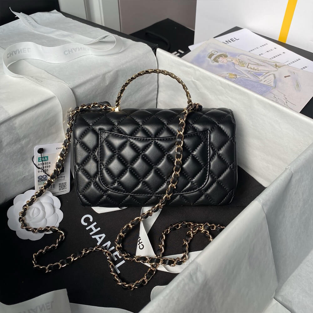 Ch**el mini flap bag with top handle