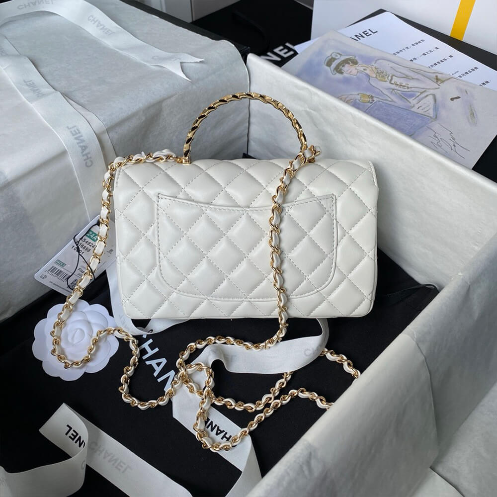 Ch**el mini flap bag with top handle