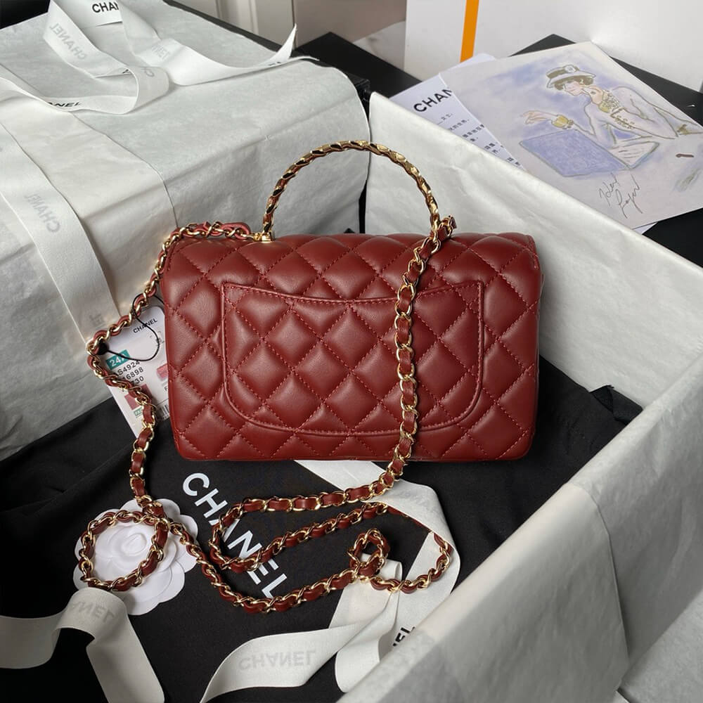 Ch**el mini flap bag with top handle