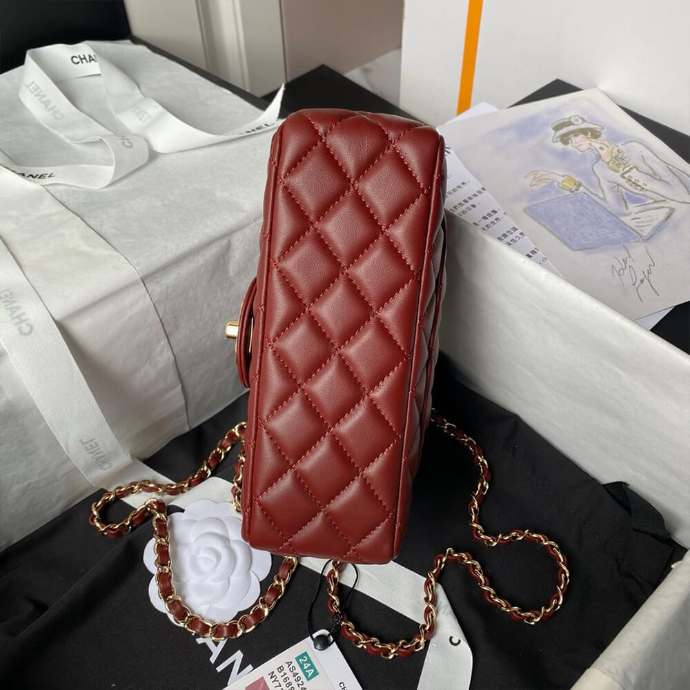 Ch**el mini flap bag with top handle