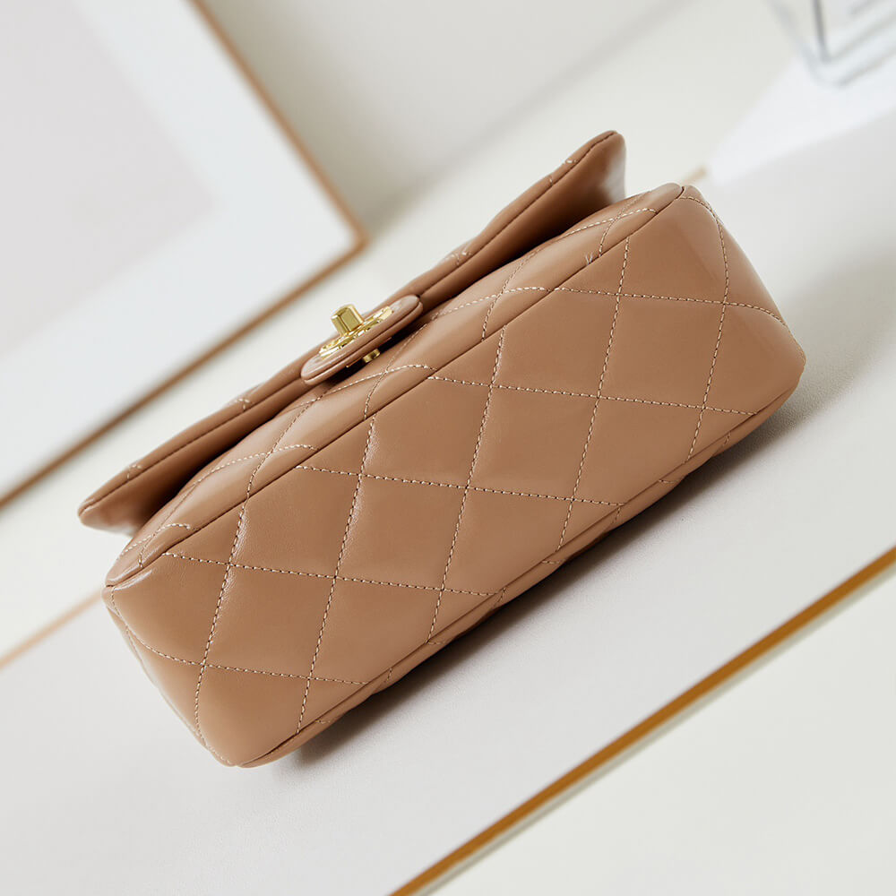 Ch**el flap bag with top handle