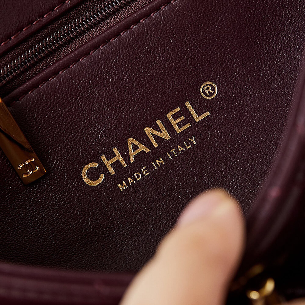 Ch**el flap bag with top handle