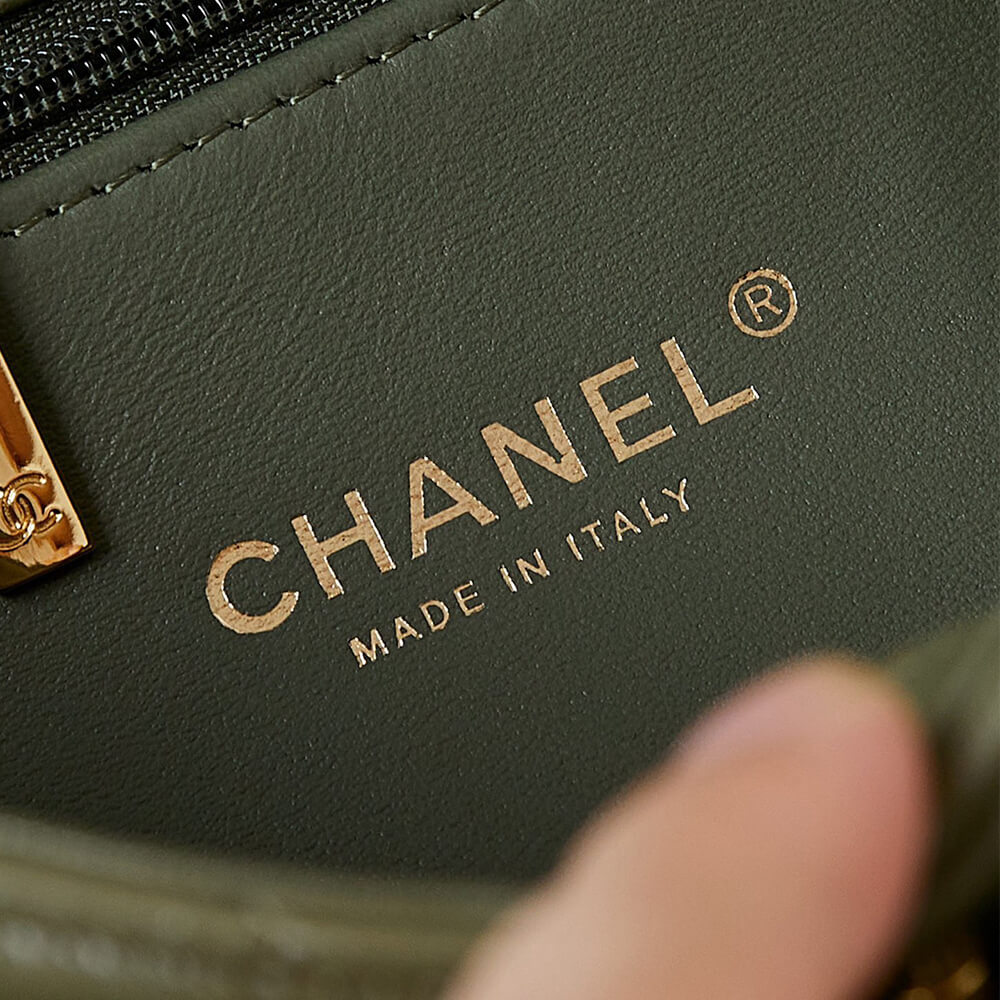Ch**el flap bag with top handle