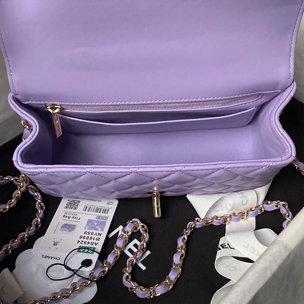 Ch**el mini flap bag with top handle