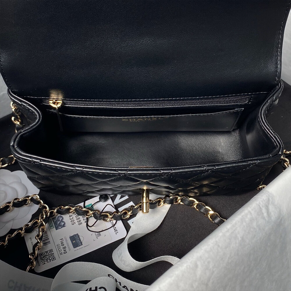 Ch**el mini flap bag with top handle