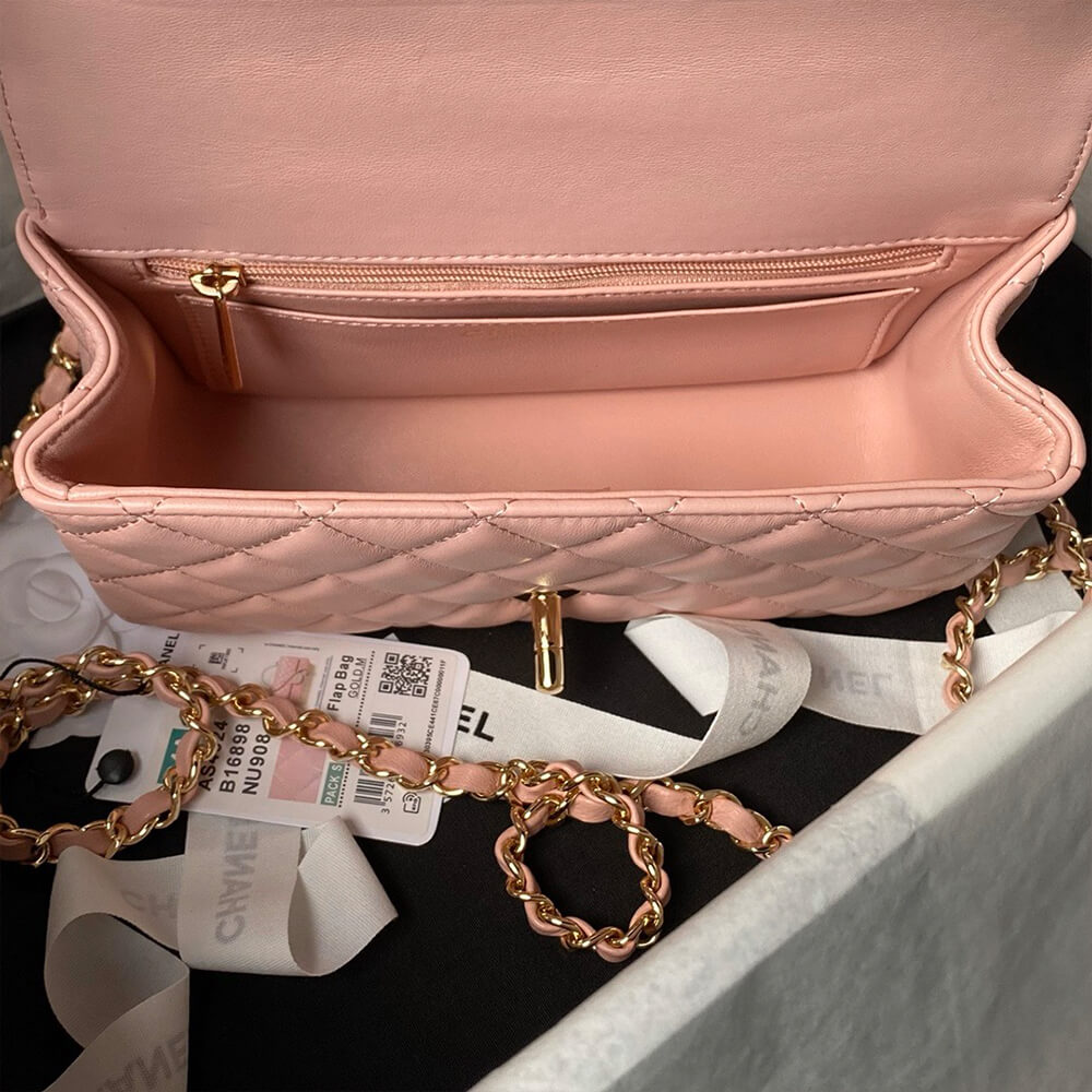 Ch**el mini flap bag with top handle