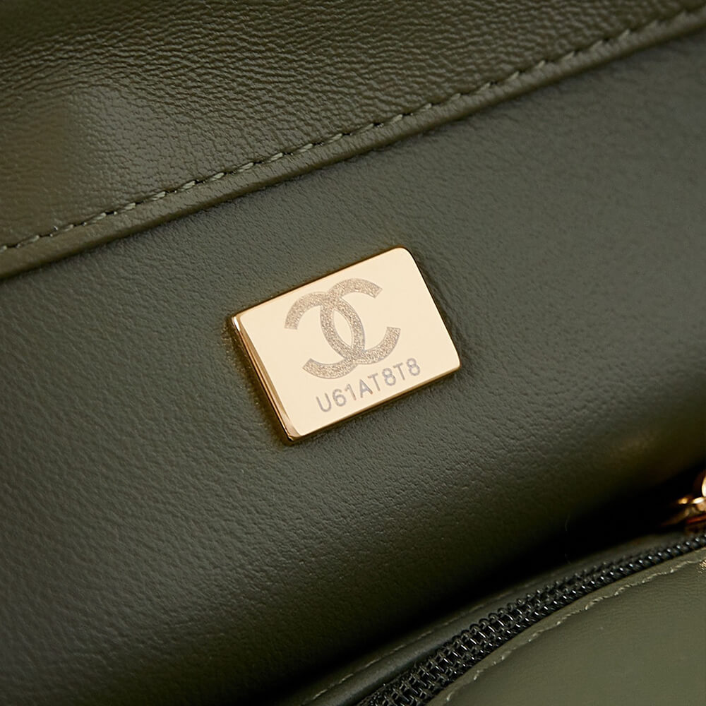 Ch**el flap bag with top handle