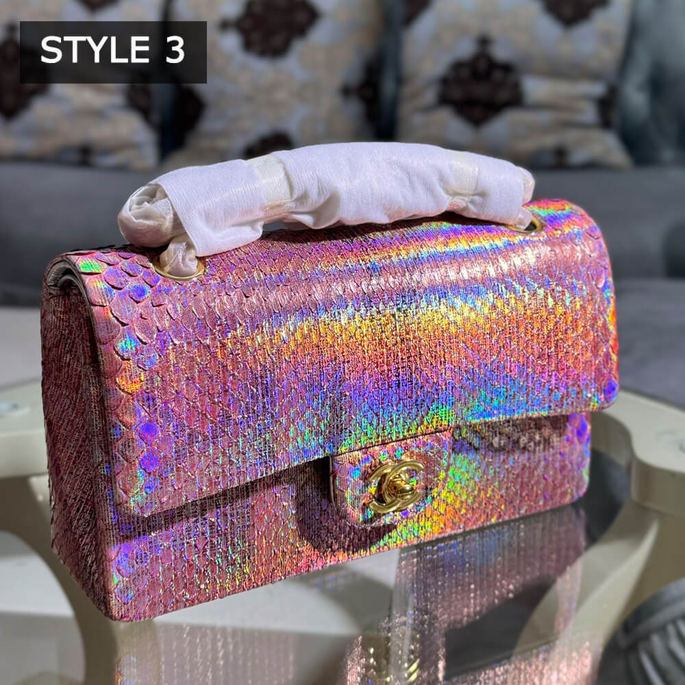 Ch**el classic flap medium in python(high-end grade)