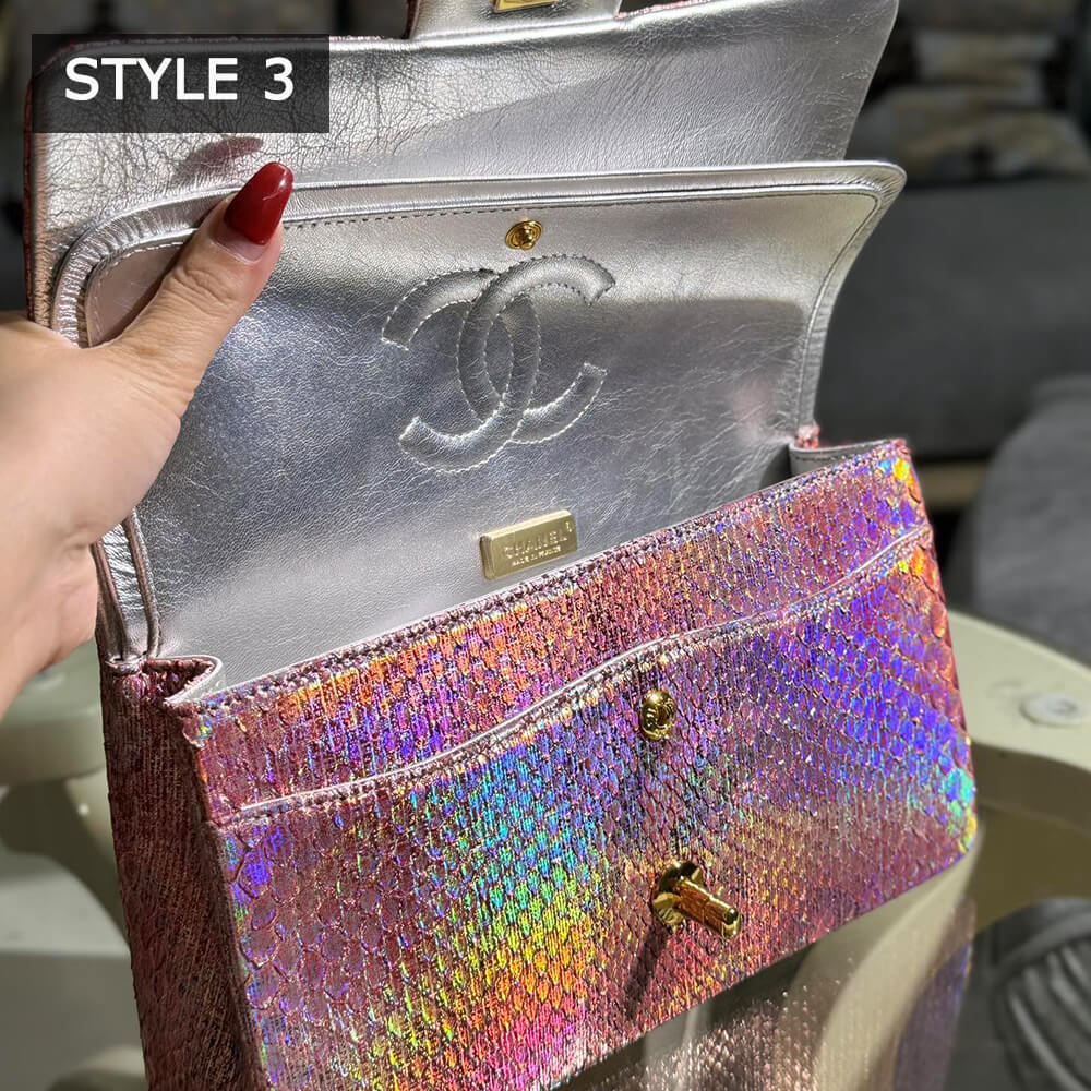Ch**el classic flap medium in python(high-end grade)