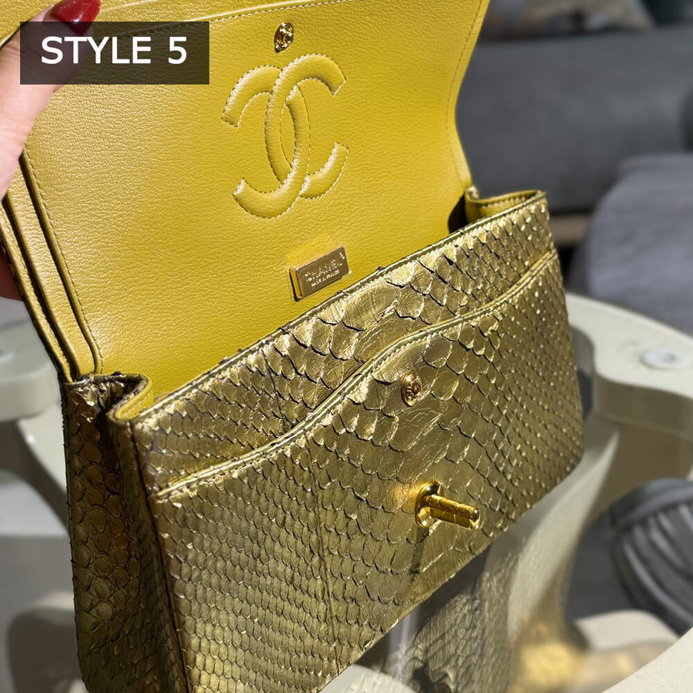 Ch**el classic flap medium in python(high-end grade)