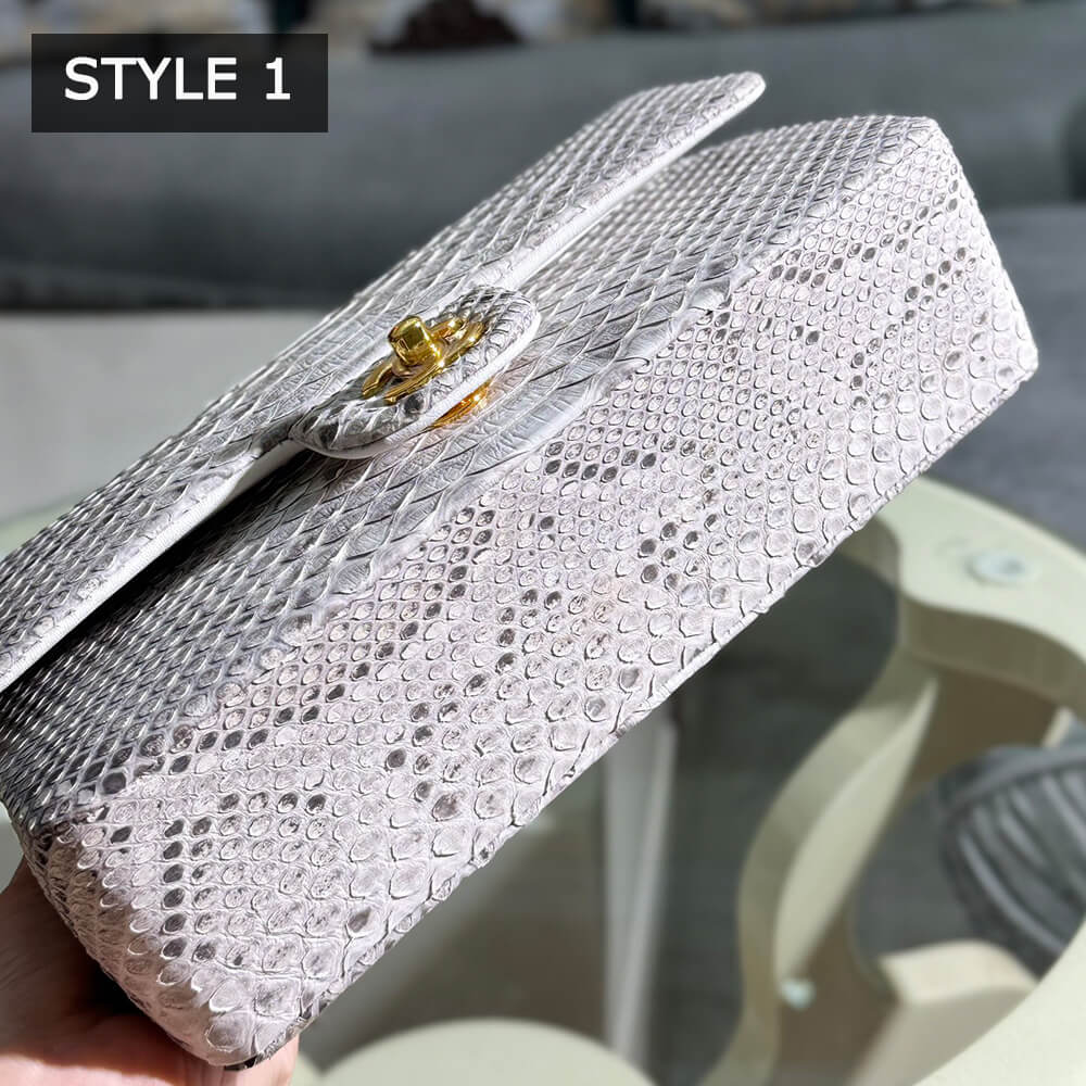 Ch**el classic flap medium in python(high-end grade)