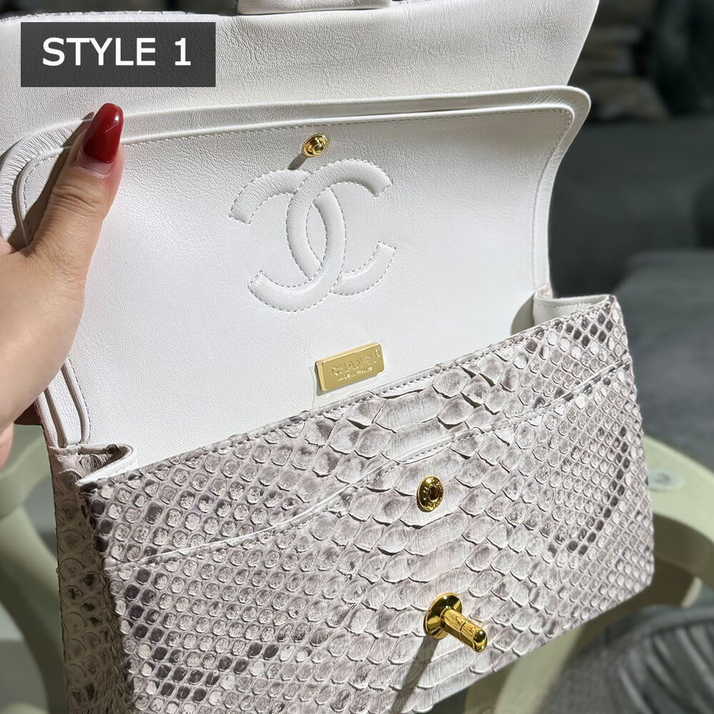 Ch**el classic flap medium in python(high-end grade)