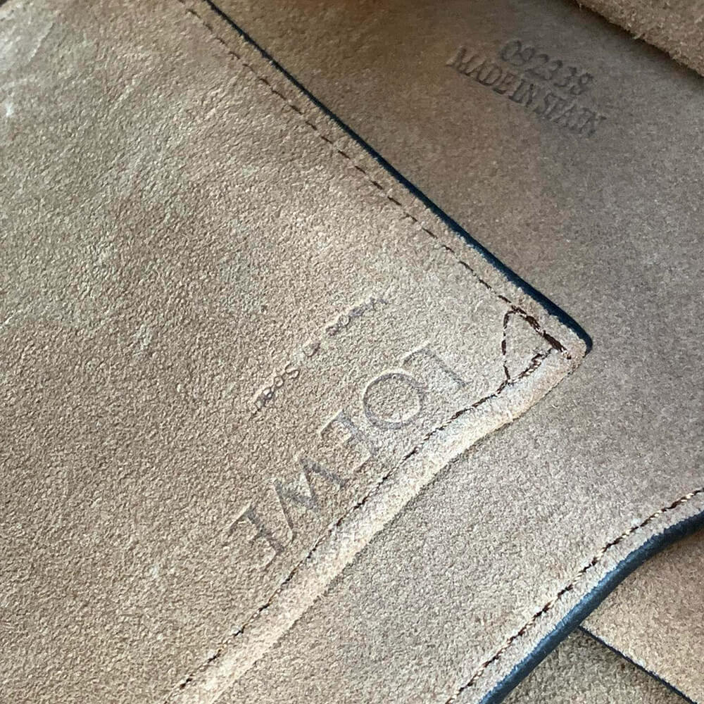 L0ew* small gate bag in soft calfskin and jacquard