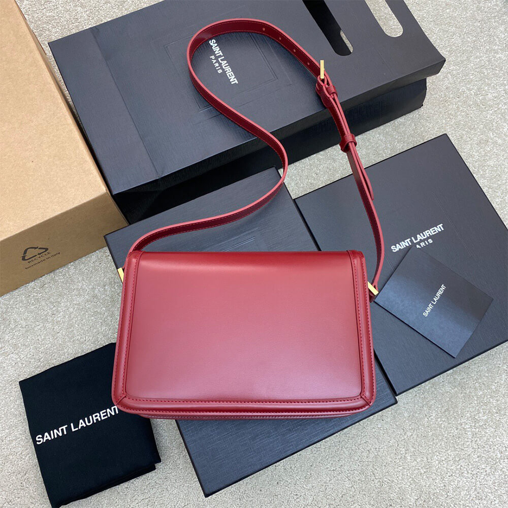 y51 solferino medium satchel in box Sa1nt Lau*nt(high-end grade)
