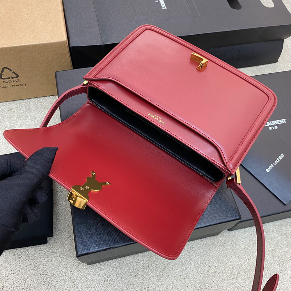 y51 solferino medium satchel in box Sa1nt Lau*nt(high-end grade)