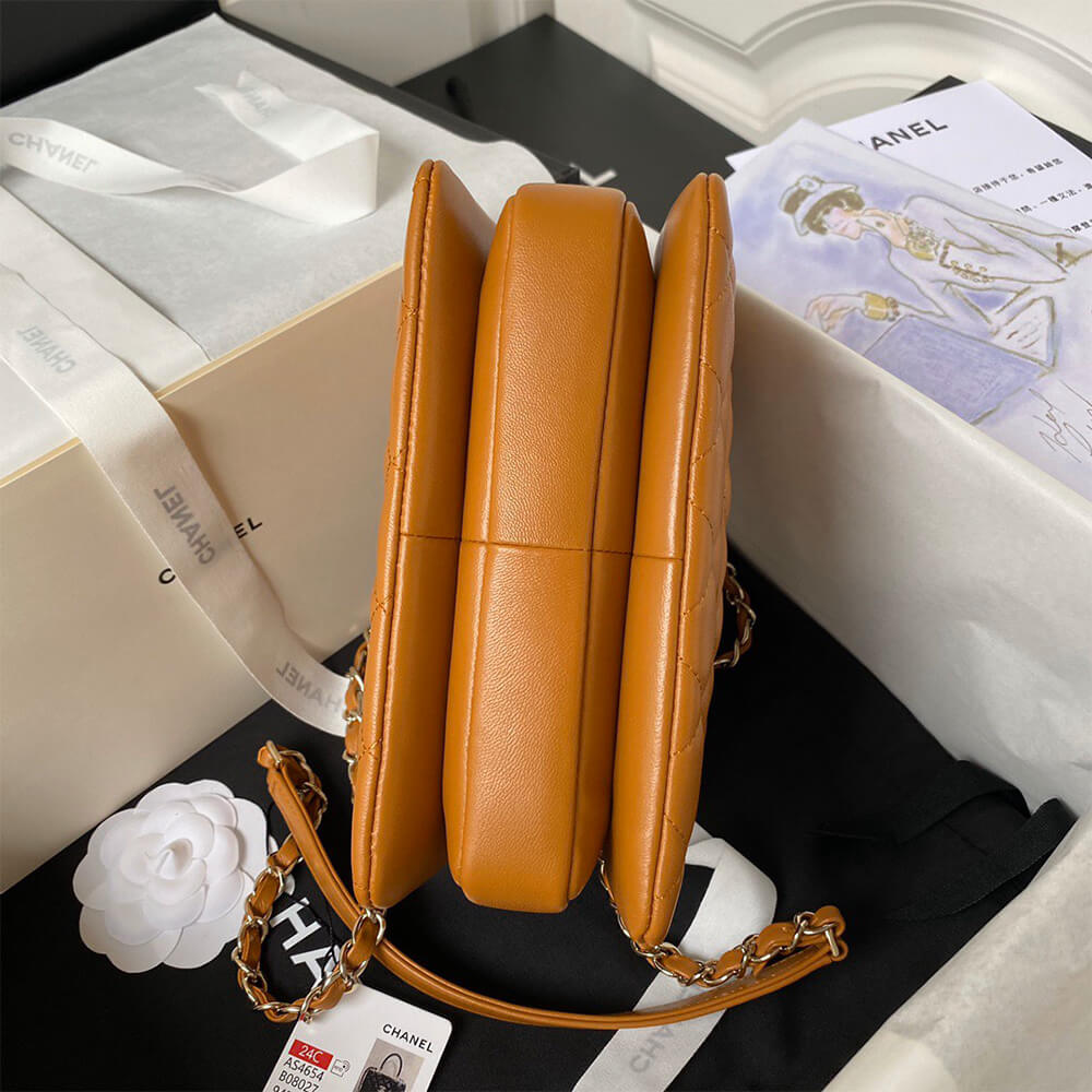 Ch**el mini flap bag with top handle(high-end grade)