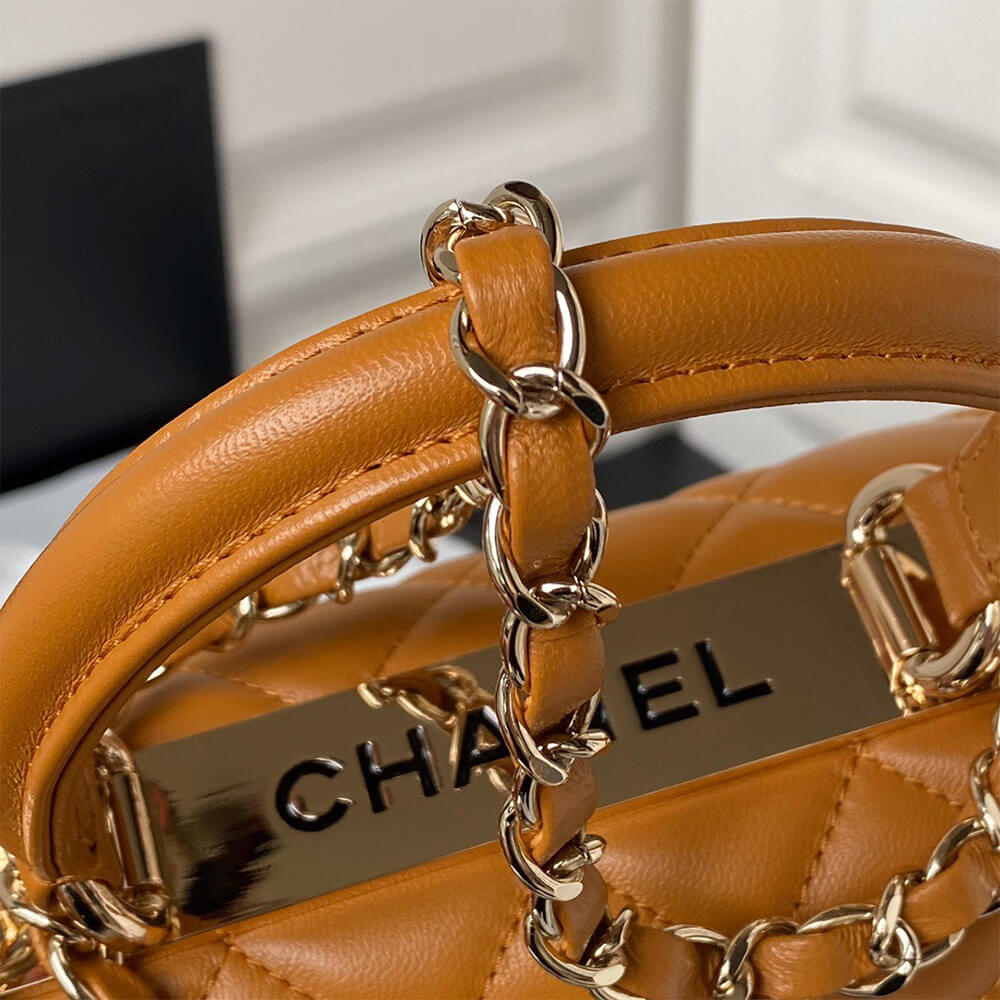 Ch**el mini flap bag with top handle(high-end grade)