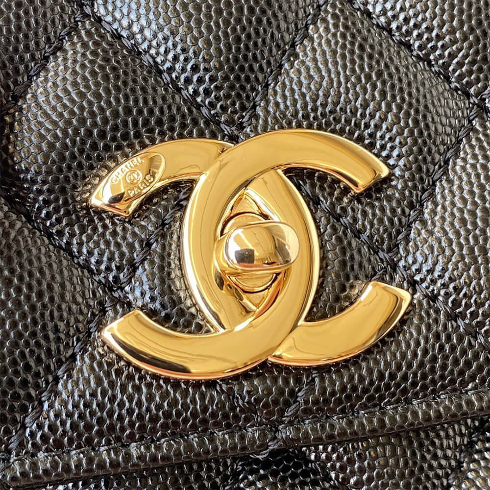 Ch**el large flap bag with top handle(high-end grade)