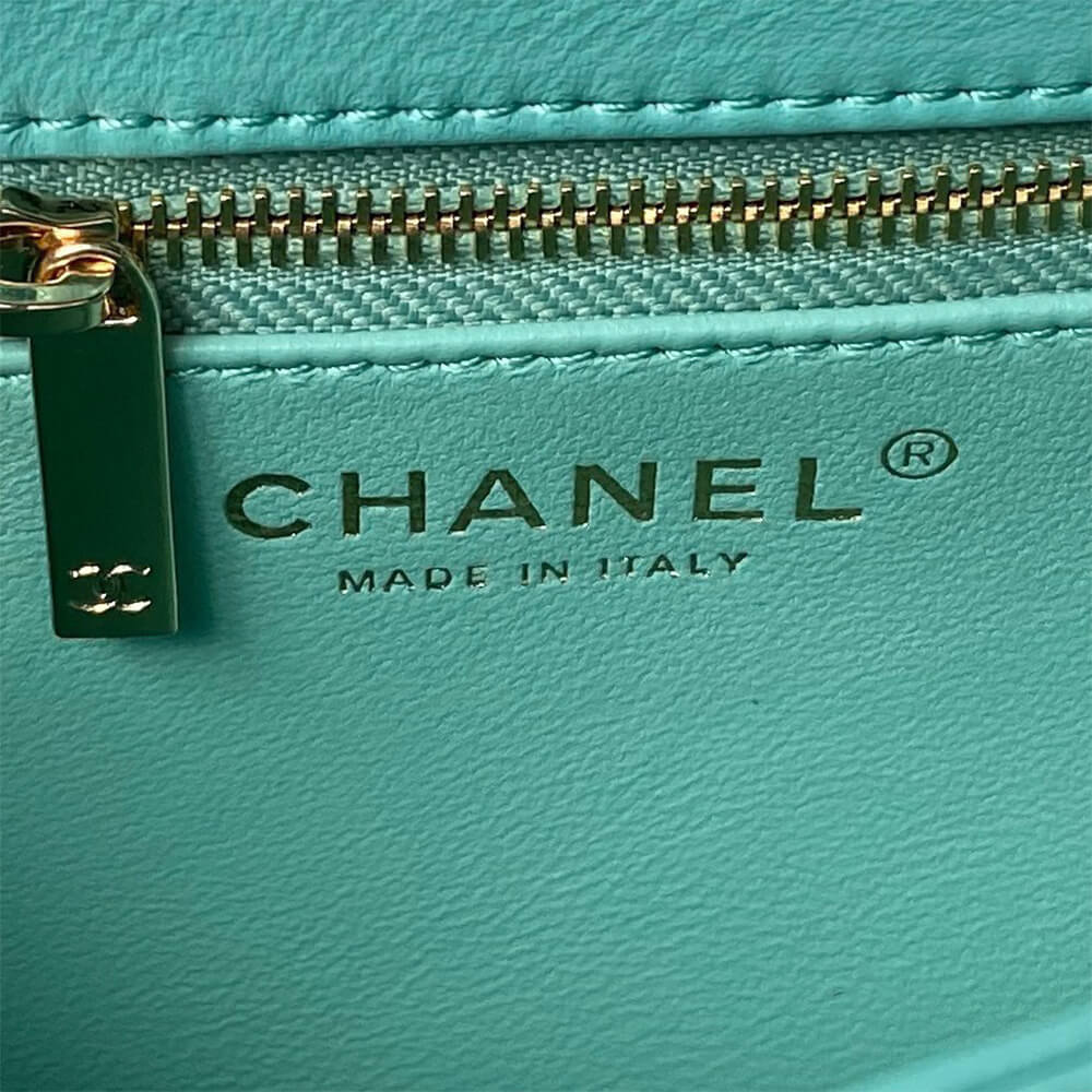 Ch**el mini flap bag with top handle(high-end grade)