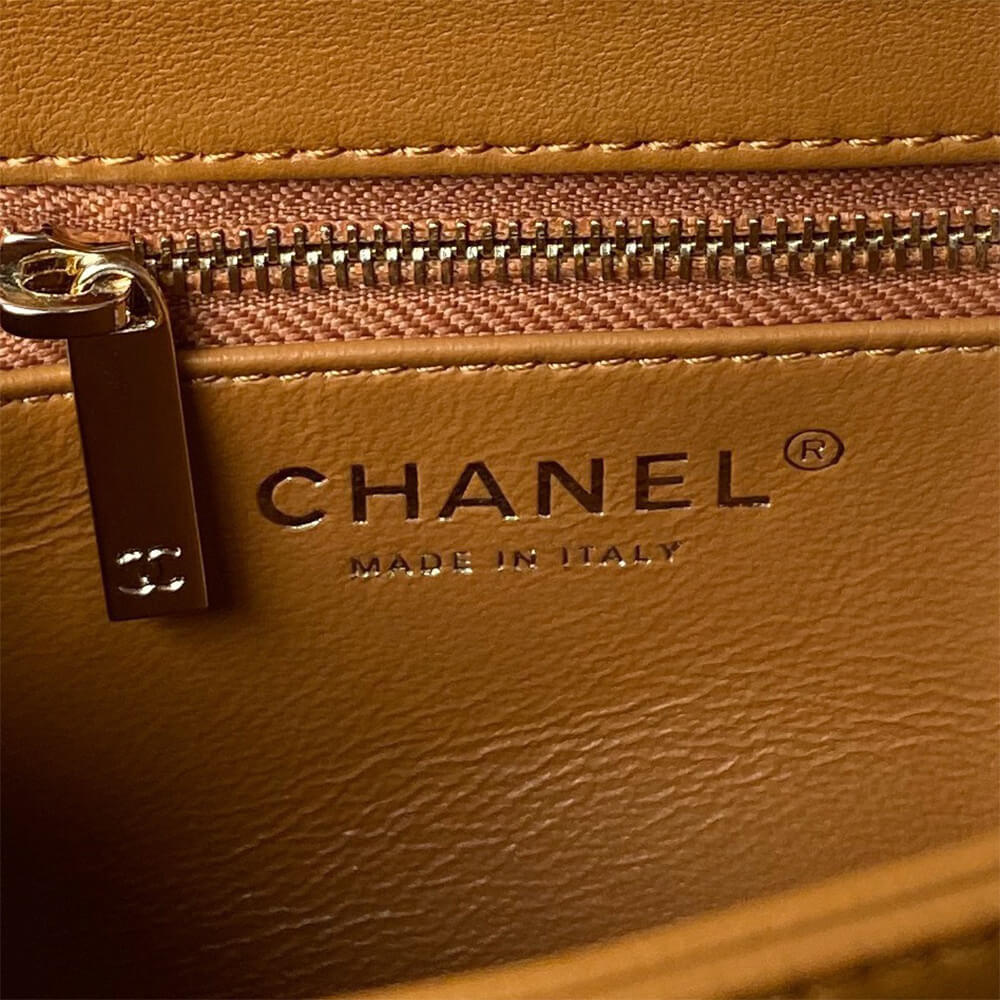 Ch**el mini flap bag with top handle(high-end grade)